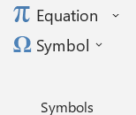 Insert Tab Symbols Group