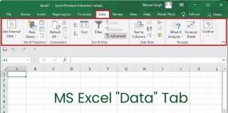 MS Excel Data Tab in Hindi