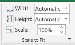Scale to Fit Group in Page Layout Tab