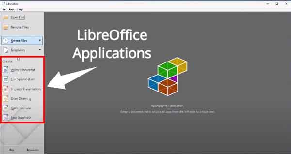 LibreOffice Interface 